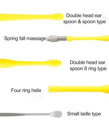 Spring Ear Wax Cleaner Set & Jade Roller for Face - Oil Control Stainless Steel Tool Kit with Storage Box, Earwax Removal and Facial Massage - Black, One Size - Buy Online on GoSupps.com
