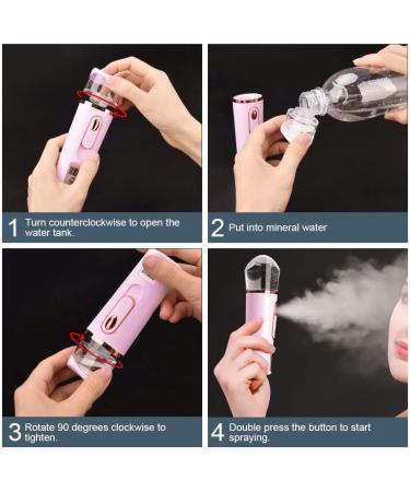FANTEXY Nano Facial Mister with Skin Analyzer & Moisture Tester - Portable Mini Cool Face Mist Steamer for Eyelash Extensions & Hydration - Buy Online on GoSupps.com
