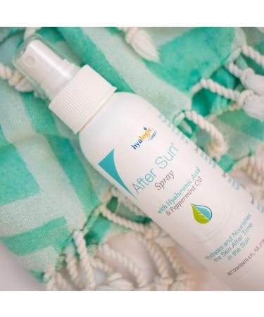 Hyalogic After Sun Spray with Hyaluronic Acid & Peppermint Oil Sunburn Relief Spray Vegan Summer Skin Care (4 fl oz) - Buy Online on GoSupps.com