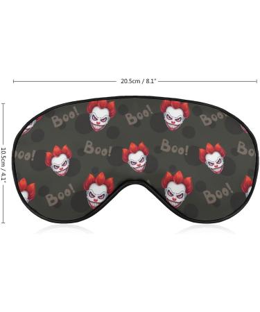 Scary Evil Clown Faces Sleep Mask - Adjustable Strap Eye Cover for Blocking Light - Perfect for Sleeping, Travel, and Napping - Men and Women - Buy Online on GoSupps.com