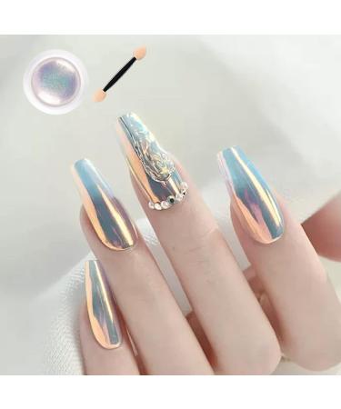 2pcs Sir ne chrom poudre d'ongle 0 3 g de poudre chrom e kit de poudre ongles chrom avec b ton d' ponge poudre d'ongle de perle de bricolage pour d coration en gel en ongles polonais. - Buy Online on GoSupps.com