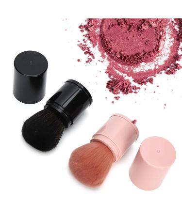 Buy Black Powder Brush | Retractable Blush & Travel Makeup Brush - Portable Loose Powder Applicator - Buy Online on GoSupps.com