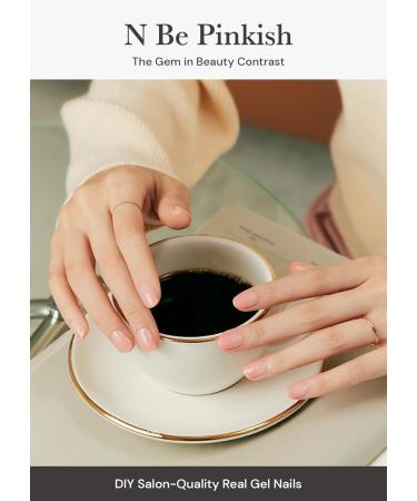 ohora Semi Cured Gel Nail Strips - N Be Pinkish | Salon-Quality Long Lasting & Easy to Apply | Includes Prep Pads Nail File & Wooden Stick - International Shipping Available - Buy Online on GoSupps.com