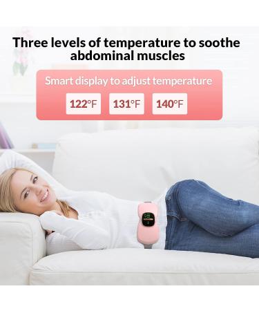 Portable Cordless Heating Pad for Period Pain Relief | 3 Heat Levels & Massage Modes for Cramps | Back and Belly Pain Relief for Women - Buy Online on GoSupps.com