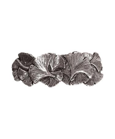 Ginkgo Hair Clip  Hand Crafted Metal Barrette Made in the USA with a Medium 70mm Clip by Oberon Design