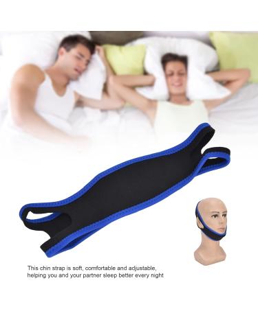 Adjustable Stop Snore Belt Chin Strap - Blue Black - for Men and Women - Office and Bedroom - Buy Online on GoSupps.com