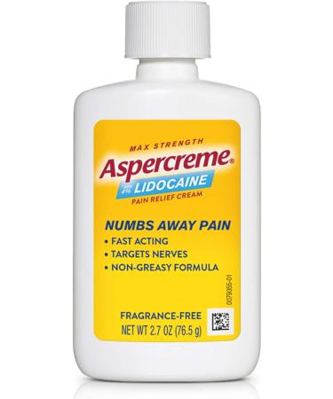 Aspercreme Maximum Strength Pain Relief Cream with Lidocaine 2.7 oz | Fast-Acting Relief - Buy Online on GoSupps.com