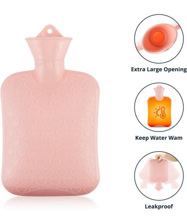 NAJILI 1L Hot Water Bottle Set - Gray Cat | Rubber Heat Bottle with Covers & Heating Belts for Neck Shoulder Back Feet & Waist Perfect for Kids & Adults - Buy Online on GoSupps.com