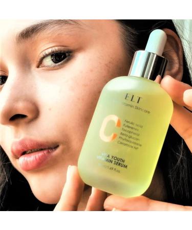 ELT Vita Youth Vitamin C Face Serum 1.69fl.oz.(50ml) - Ferulic Acid Beta-Glucan - Skin Brightening Anti-Aging Dark Spot Remover - Korean Skincare (Pack of 1) 1.68 Fl Oz (Pack of 1) - Buy Online on GoSupps.com