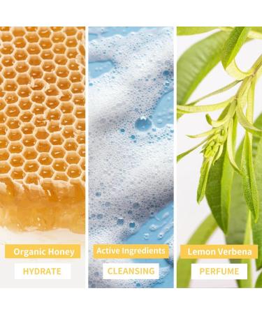 Bee Nature - Organic Refreshing Shower Gel - Body Wash - Gentle Cleansing & Moisturize - Honey and Lemon Verbena Scent - 100% Natural - 200ml shower gel lemon refreshing - Buy Online on GoSupps.com