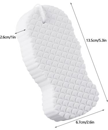 Soft Shower Sponge 3D Bath Sponge Shower Brush with Up Rope | Absorbent Bath Sponge Spa Scrub Exfoliator for Dead Skin Removal Body Wash Sponge for Adults Children White - Buy Online on GoSupps.com