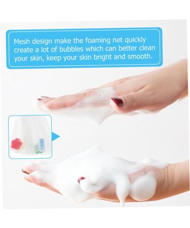 SOESFOUFU 4pcs Foaming Net Foaming Bags Soap Exfoliating Bag Face Foam Nets Bag Soap Sack Saver Pe - Buy Online on GoSupps.com
