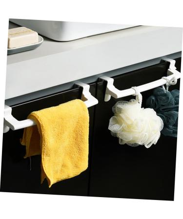 Zerodeko 3pcs Hook up Clothes Rack Over The Door Towel Rack Cabinet Door Towel Rack Clip-on Rack White Abs - Buy Online on GoSupps.com