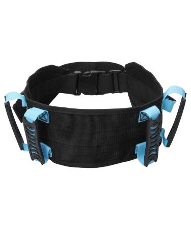 AHIER Gait Belt Transfer Belts, Gait Belt with 6 Pcs Transfer Belt Handles, Plastic Release Buckle Adjustable Strap