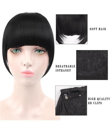 Bangs Straight Synthetic Blunt Bangs Clip in Bangs Hair Extensions Synthetic Neat Flat Bang with Temples Thick Front Face Fringe Bangs Hairpieces for Women Bangs Hair Clip(2) 6inches 2 - Buy Online on GoSupps.com