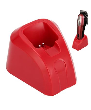 Electric hair cutter charging station socket type charging station replacement accessories for choice hair clipper for men family use (red)