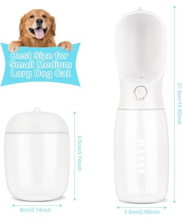 JOPHEK Portable Pet Drinking Bottle - 550ml Leak-Proof Water Bottle with 100ml Food Mug & Activated Carbon Filter for Dogs & Cats - Perfect for Walking & Travel - Buy Online on GoSupps.com
