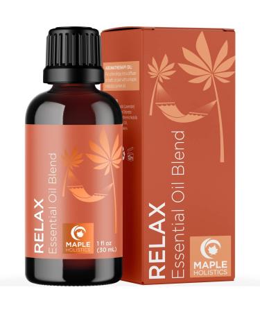 Relaxing Essential Oil Blend for Diffuser - Stress Support with Lavender, Geranium, Chamomile, Ylang Ylang - Home & Travel Aromatherapy - Buy Online on GoSupps.com