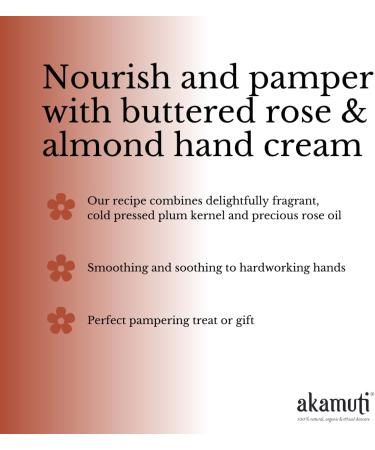 Akamuti Buttered Rose & Almond Hand Cream 50ml - Buy Online on GoSupps.com