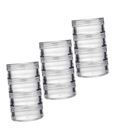 ABOOFAN 6 Sets Eye Cream Box Round Clear Jars with Lids Lotion Jars Stackable Round Jars Small Makeup Jars Containers with Lids Cosmetic Vial Eye Shadow Jar Portable Travel Powder Plastic