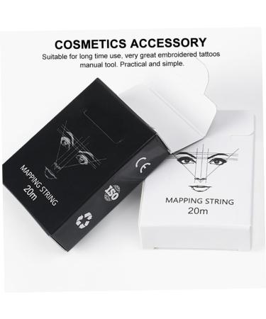 BELLIFFY 1box Eyebrow Drawing Tool Ink Eyebrow Tattoos Ruler Brow Mapping Wire Ruler 6x4.5cm Black - Buy Online on GoSupps.com