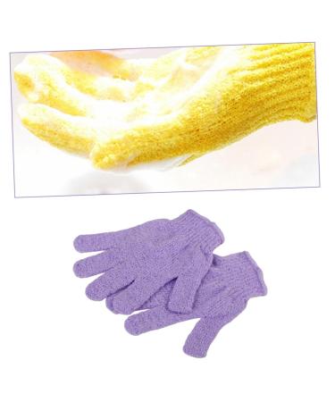 minkissy Pair Shower Gloves Exfoliating Gloves Bath Gloves Five Fingers