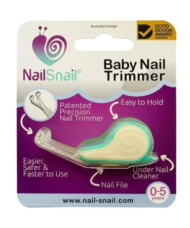 NAIL SNAIL Baby Nail Care Kit. Baby Nail Care Set: Baby Nail Trimmer File & Under Nail Cleaner. Ideal for Newborn Infant and Toddler nails. Safer than Clipper scissors. Easier than nail filer