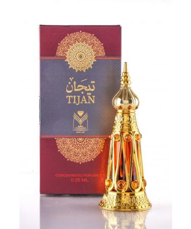 Upscale Perfume & Oud co. Perfumes Tijan Unisex Concentrated Perfume body Oil - 0.85 Fl Oz (25 ml) Alcohol Free Long Lasting Pure Essential Oil - Luxurious Scent of Arabia