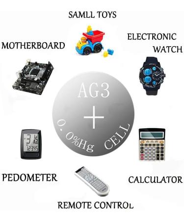 Buy SKOANBE 50PCS AG3 Button Cell Batteries L736F LR41 192 392 for Thermometers - Long-lasting Power & International Shipping Available - Buy Online on GoSupps.com