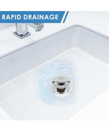 3Pcs Bathroom Sink Stopper with Drain Hole Pop Up Sink Drain Stopper Universal Pop Up Sink Drain Strainer for 34 to 40mm Drain Holes Removable Stainless Steel Basin Drain Strainer for Bathroom - Buy Online on GoSupps.com