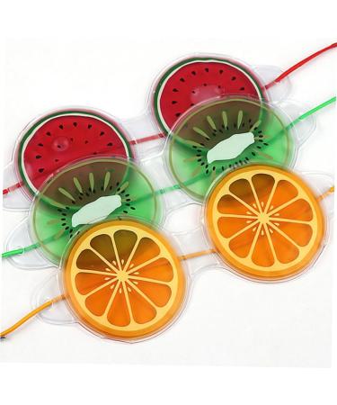  SAFIGLE SAFIGLE 3 Pieces Fruity Cooling Compresses for PVC Gel Eye Masks Against Fatigue Reusable Compresses for Relaxation at Home or on the Go - Buy Online on GoSupps.com