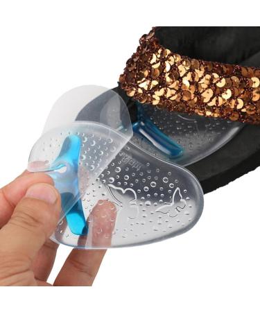 3 Pairs Gel Flip-Flops Forefoot Pads - Anti-Slip Shoe Inserts & Stickers for Ultimate Comfort | Blue - Buy Online on GoSupps.com