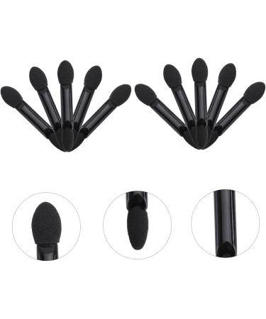 PLAFOPE 10pcs Dual Sided Eye Shadow Brush Eyeshadow Stick Brush Paupi re Sponge Eyeshadow Brush Kit Black - Buy Online on GoSupps.com