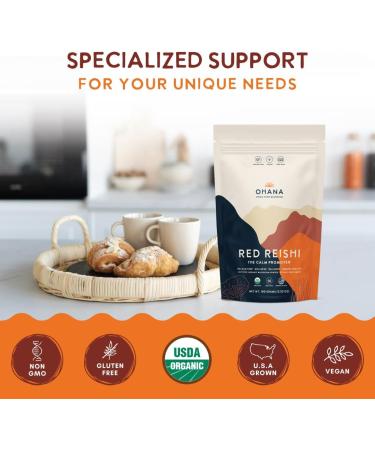 Ohana Red Reishi Organic Mushrooms Powder Blend USDA-Organic Whole Food Mushroom Supplement Non-GMO Gluten-Free 3.53 oz Bag Pack of 1 Reishi Powder 3.53 Ounce (Pack of 1) - Buy Online on GoSupps.com
