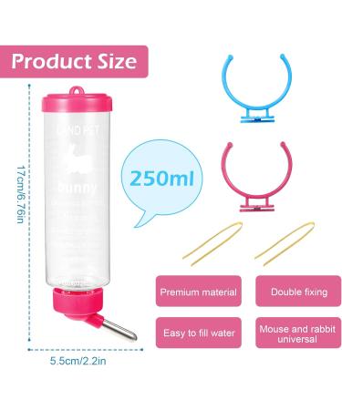 2 Pack 125ml Guinea Pig Water Bottle guinea Pig Water Bottle Non Drip Dispenser Bottle Guinea Pig Water Bottles Rabbit Water Bottles No Drip Water Bottle Automatic Water Feeder For Pig Hamster blue&red - Buy Online on GoSupps.com
