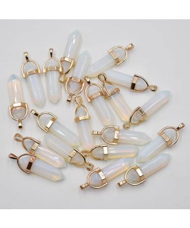 RVBLRDSE natural stone pendant 20pcs/lot Natural Stone Amethysts Hexagonal Pendants for Jewelry Making Pendant Pendant Opal stone - Buy Online on GoSupps.com