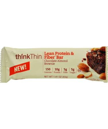 Think Thin Bar Protein Chocolate Almond Brownie 1.41 oz (10 Pack) Chocolate 10 Count (Pack of 1)