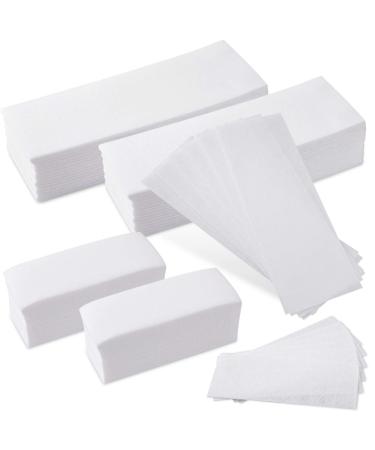 WXJ13 400 Pieces Non-Woven Wax Strip Body and Facial Waxing Strips Hair Removal Wax Strips for Arms, Legs, Underarm Hair, Eyebrow, Oxter of Women and Men (2 Sizes)