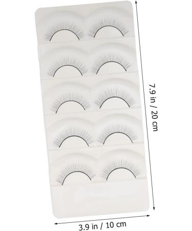 FOMIYES 5 Pairs Fake eyelashes soft thick lashes reusable black eyelash adhesives false eyelashes lash extensions supplies handmade eye lashes soft light fake lash Model artificial fiber - Buy Online on GoSupps.com