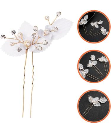 LALAFINA Rhinestone Hair Clip Hair Accessories for Bridal Hair Stick Fork Hairstyling Hair Fork Hair Jewels Wedding Hair Stick Crystal Hair Bride Silk Pearl European and American - Buy Online on GoSupps.com