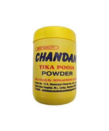 One Stop Dealers - Gopal Krishna Chandan Tika Powder 100g Each - Natural Sandalwood Paste for Religious Ceremonies and Aromatic Experience (Pack of 1)