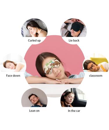 Kdqua Funny Sloth Eye Mask - Cute Silk Blackout Sleep Mask for Kids & Adults | Adjustable Straps | Perfect for Travel & Sleeping - Buy Online on GoSupps.com