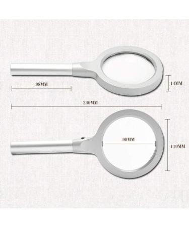 Glass with 12 LED Lights 3X Handheld Illuminated Magnifier Super High Clarity Lightweight 90mm Distortion-Free Illuminated Magnifier with Glass Lens Made in China - Buy Online on GoSupps.com