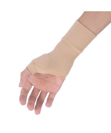 Ejoyous Wrist Hand Brace 1 Pair Wrist Hand Support Gloves Elastic Brace Sleeve Sports Bandage Wrap Pain Relief for Arthritis Joint Pain Tendonitis Sprains - Beige