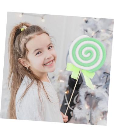OFFSCH Lollipop Props Xmas Party Prop Decorative Lollipop Model Scene Decorative Props Christmas Decor Candy Prop Hawaiian Christmas Ornaments Wedding Photo Props Small Fake Food Foam Green 60.00X22.00X2.00CM - Buy Online on GoSupps.com