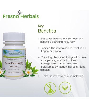 Planet Ayurveda Praval Panchamrit | The Ayurvedic Treatment of Bloating| Natural Digestive System Support | Maintain Healthy Urinary System | 60 Veg Capsules Each, Pack of 1 - Buy Online on GoSupps.com