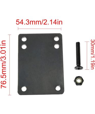 ZRM&E Rubber Skateboard Riser Pad Screws Kit - 29mm x 3mm Riser Pads with Mounting Screws and Nuts - Black - Buy Online on GoSupps.com