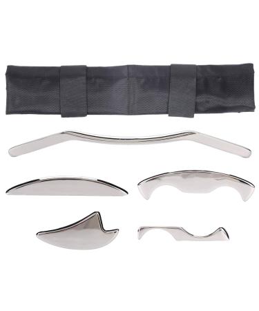 Scraping Massage Tools ANGGREK 5pcs/Set Stainless Steel Gua Sha Scraping Massage Tool Muscle Pain Relief Set