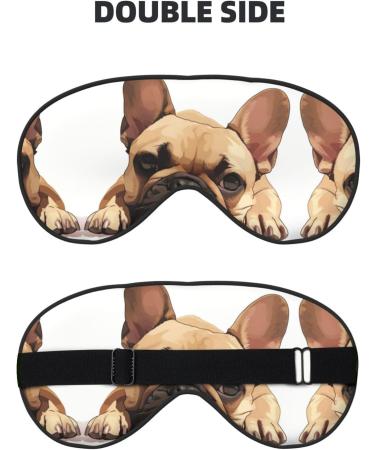 Ultra-Soft French Bulldog Print Eye Mask - Light-Blocking for Optimal Comfort & Restful Sleep | International Shipping Available - Buy Online on GoSupps.com