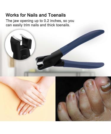 Hawgiman Nail Clippers Set for Thick Toenails - Long Handle Fingernail Clipper for Adults and Seniors - Buy Online on GoSupps.com
